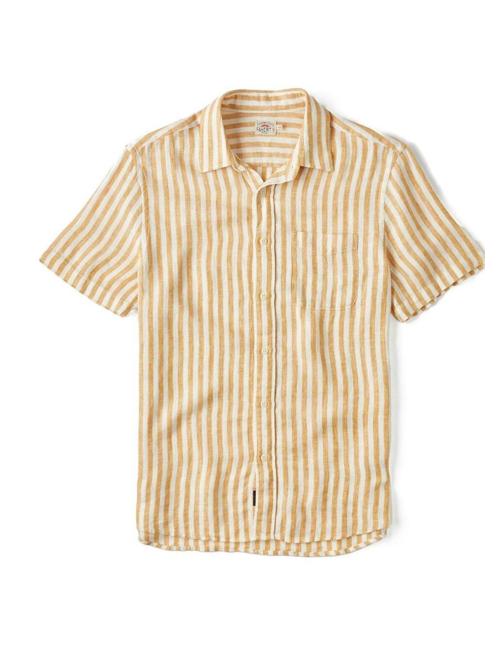 Faherty Palma Linen Short Sleeve Shirt